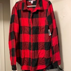 Old Navy flannel shirt, size M.